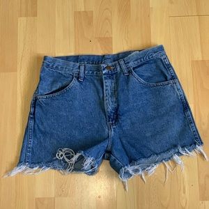 Distressed mom shorts :)